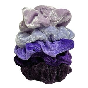 Forever 21 5-Piece Set of Purple Tone Scrunchies Hair Ties NWOT Dark Academia